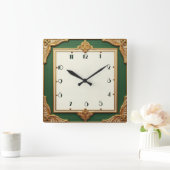 Class Cafè Lugano Quadratische Wanduhr (Zuhause)