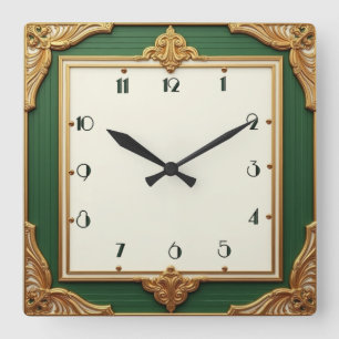 Class Cafè Lugano Quadratische Wanduhr
