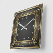 Class Cafè Lugano Quadratische Wanduhr (Winkel)