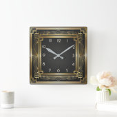 Class Cafè Lugano Quadratische Wanduhr (Zuhause)