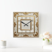 Class Cafè Lugano Quadratische Wanduhr (Zuhause)