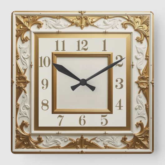 Class Cafè Lugano Quadratische Wanduhr (Vorderseite)