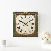 Class Cafè Lugano Quadratische Wanduhr (Zuhause)