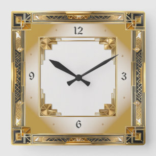 Class Cafè Lugano Quadratische Wanduhr