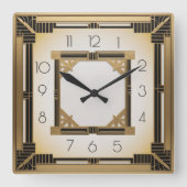 Class Cafè Lugano Quadratische Wanduhr (Vorderseite)