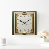 Class Cafè Lugano Quadratische Wanduhr (Zuhause)