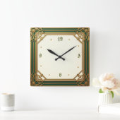 Class Cafè Lugano Quadratische Wanduhr (Zuhause)