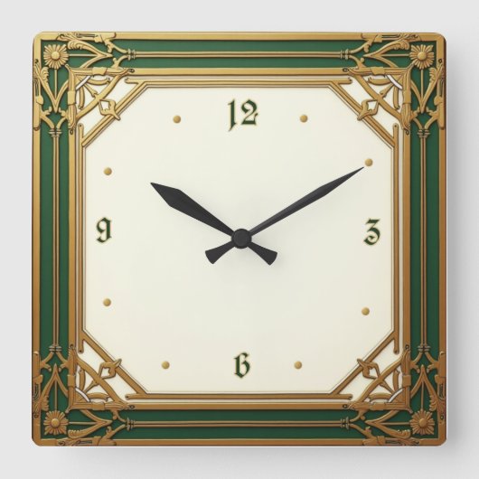 Class Cafè Lugano Quadratische Wanduhr (Vorderseite)