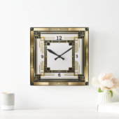 Class Cafè Lugano Quadratische Wanduhr (Zuhause)