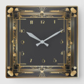 Class Cafè Lugano Quadratische Wanduhr (Vorderseite)