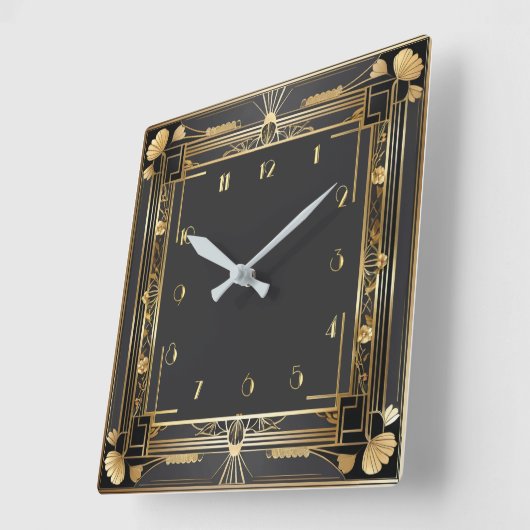 Class Cafè Lugano Quadratische Wanduhr (Winkel)