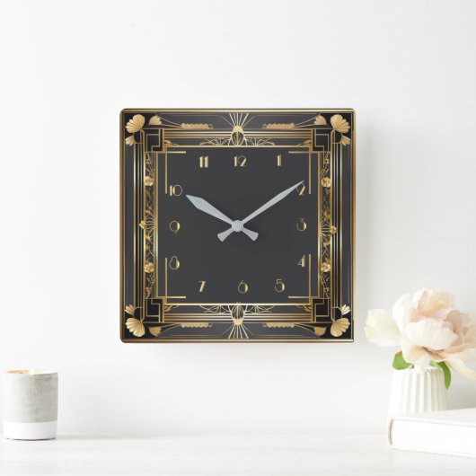 Class Cafè Lugano Quadratische Wanduhr (Zuhause)