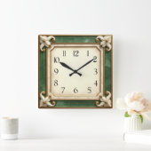 Class Cafè Lugano Quadratische Wanduhr (Zuhause)