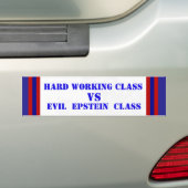 Class Evil Epstein Corruption vs Working Class PED Autoaufkleber (Auf Auto)