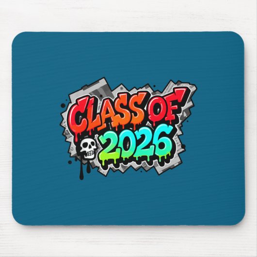 Class Graduation Graffiti Streetwear Drip Design Mousepad (Vorne)
