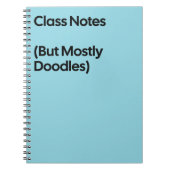 Class Notes Doodles Notebook Notizblock (Vorderseite)