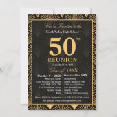 Class of 1976 50th Reunion Invitation Art Deco Einladung (Vorderseite)