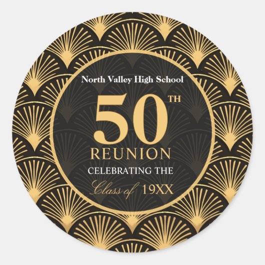 Class of 1976 50th Reunion Round Favor Stickers (Vorderseite)