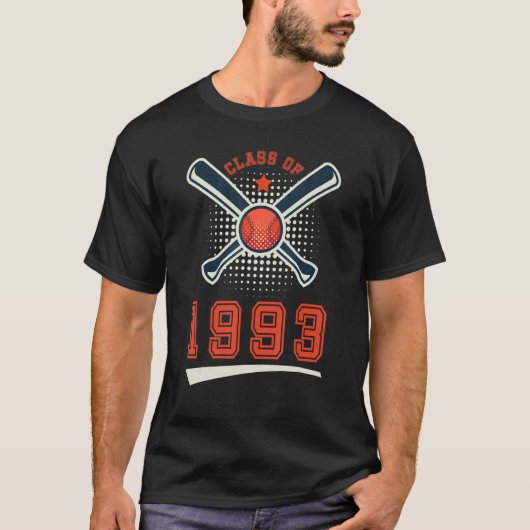 Class of 1993 School Graduation Baseball Player Sp T-Shirt (Vorderseite)