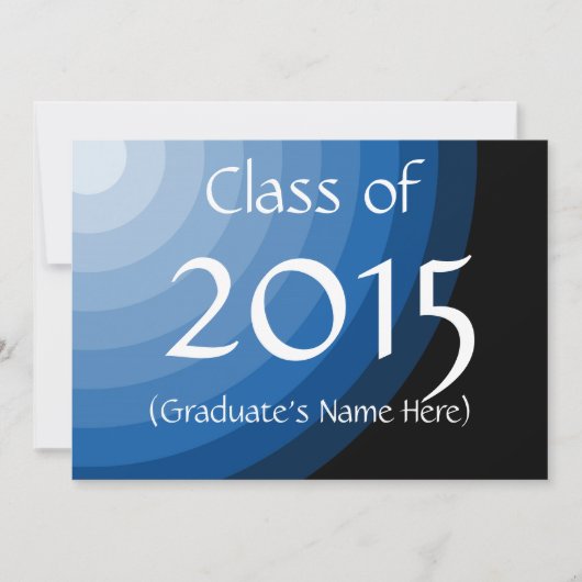 Class of 2015 Blue Abschluss Invites by Janz Einladung (Vorderseite)
