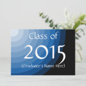 Class of 2015 Blue Abschluss Invites by Janz Einladung (Stehend Vorderseite)
