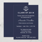 Class of 2018 Scales Abschluss Invite (Mitternacht Einladung (Vorne/Hinten)