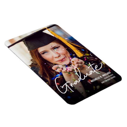 Class of 2021 Modern Graduate Anuncement Magnet (Rechte Seite)