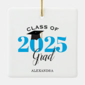 Class of 2022 Graduate Modern Light Blue Keramikornament (Rückseite)