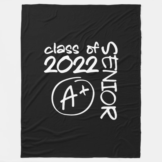 Class Of 2022 Senior A+ Graduation Fleecedecke (Vorderseite)