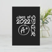 Class Of 2022 Senior A+ Graduation Save The Date (Stehend Vorderseite)