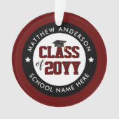 Class of 2023 Burgundy Red Graduate Graduation Ornament (Vorderseite)