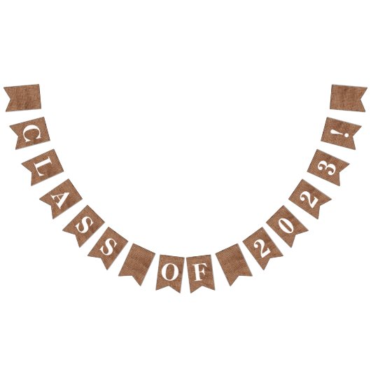 CLASS OF 2023 on Simulated Burlap Wimpelkette (Alle)