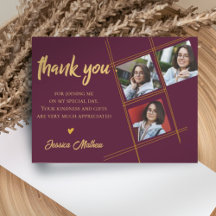 Class of 2023 Red Multi Foto Abschluss Vielen Dank