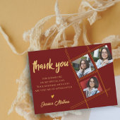 Class of 2023 Red Multi Foto Abschluss Vielen Dank Postkarte