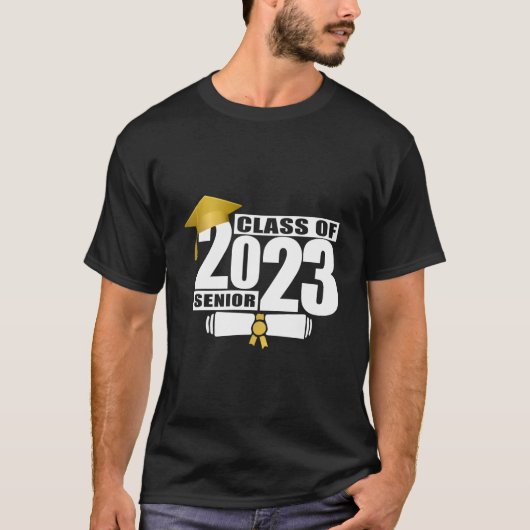 Class Of 2023 Senior Certificate Diploma Graduatio T-Shirt (Vorderseite)