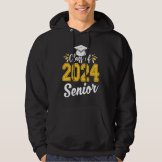 Class Of 2024 24 Senior Graduate Funny Graduation  Hoodie