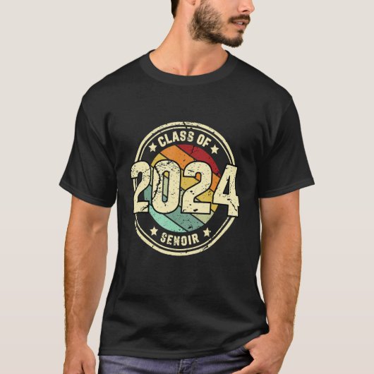Class of 2024 Senior 2024 Graduation or First Day  T-Shirt (Vorderseite)