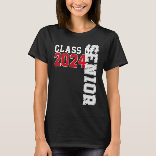 Class of 2024 Senior 24 High School Graduation 1 T-Shirt (Vorderseite)