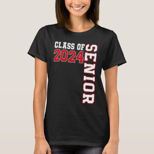 Class of 2024 Senior 24 High School Graduation Par T-Shirt (Vorderseite)
