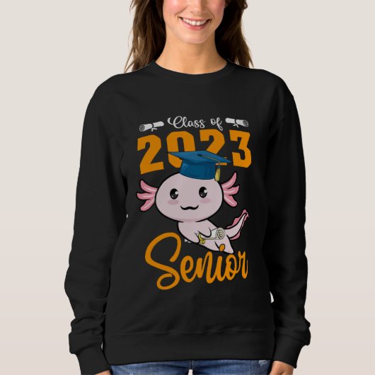 Class of 2024 Senior Axolotl Graduation First Day Sweatshirt (Vorderseite)