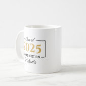 Class of 2024 Senior Edition Name Graduation Kaffeetasse (Vorderseite Links)