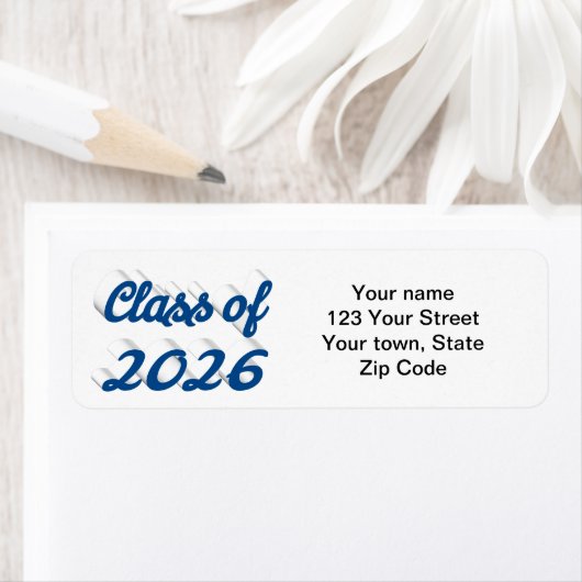 Class of 2025 blue script graduation (Insitu)