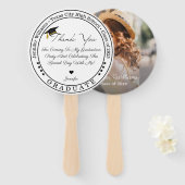 class of 2025, graduation modern thank you photo fächer (Vorne und Hinten)