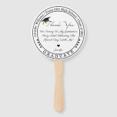 class of 2025, graduation modern thank you photo fächer (Vorderseite)