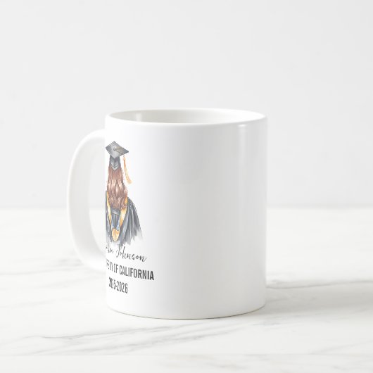 Class of 2025 Graduation Personalized Kaffeetasse (Vorderseite Links)