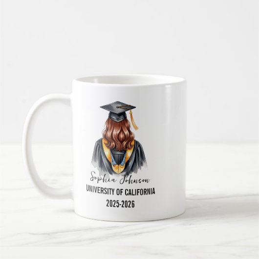 Class of 2025 Graduation Personalized Kaffeetasse (Links)