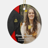 Class of 2025 Red Tassel Dignified Graduation Keramik Ornament (Links)