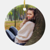 Class of 2025 Red Tassel Dignified Graduation Keramik Ornament (Hinten)