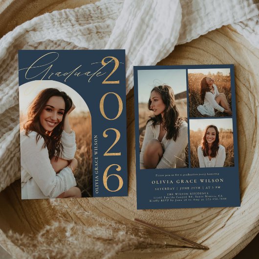 Class of 2026 Arch Photo Graduation Party Einladung