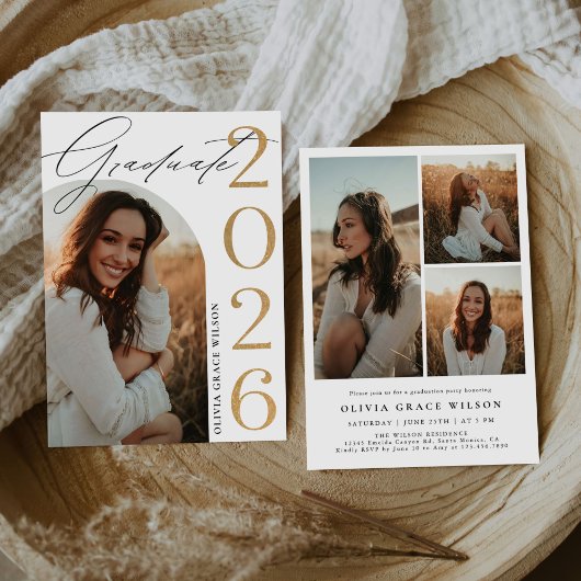 Class of 2026 Arch Photo Graduation Party Einladung